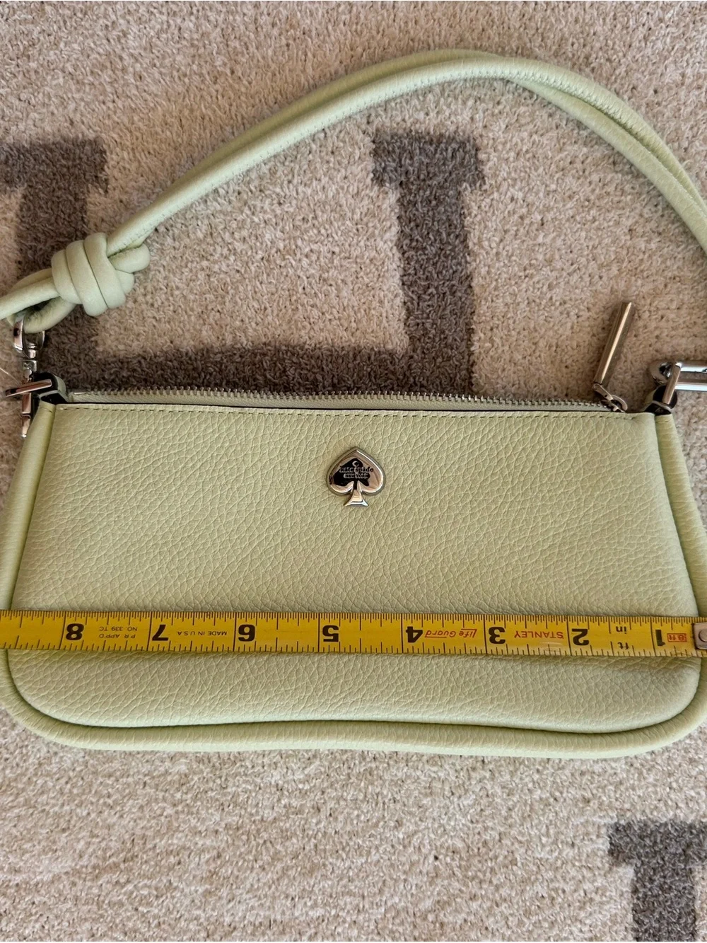 kate spade Pebbled Leather Crossbody Bag in Pale Green